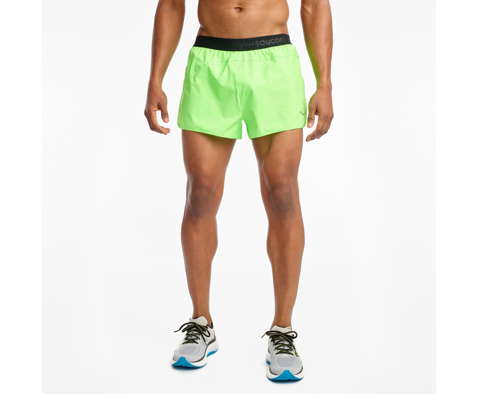 Saucony Outpace 2.5" Split Shorts Herr Ljusgröna | Sverige 963LIS